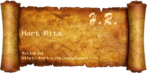 Hart Rita névjegykártya